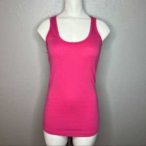 Ambiance Apparel Pink Racerback Tank Top. Size Small